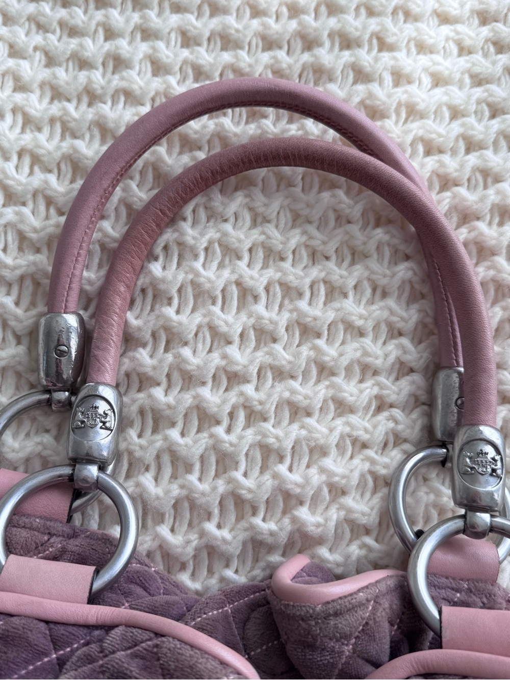 Hard to Find Juicy Couture Quilted Daydreamer Bag with Embroidered Logo - Picture 11 of 14